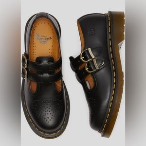 Doc Martin, unused, real leather size 8, black, Mary Jane’s
